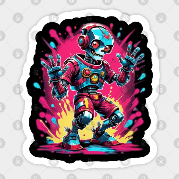 Retro Robot Sticker by Urbanprint